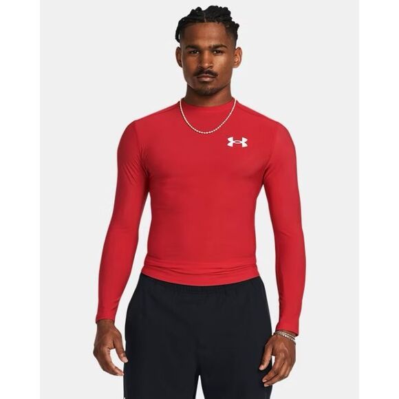 Under Armour Red HeatGear NWT Mens OG Compression Men's Long Sleeve - Picture 2 of 2